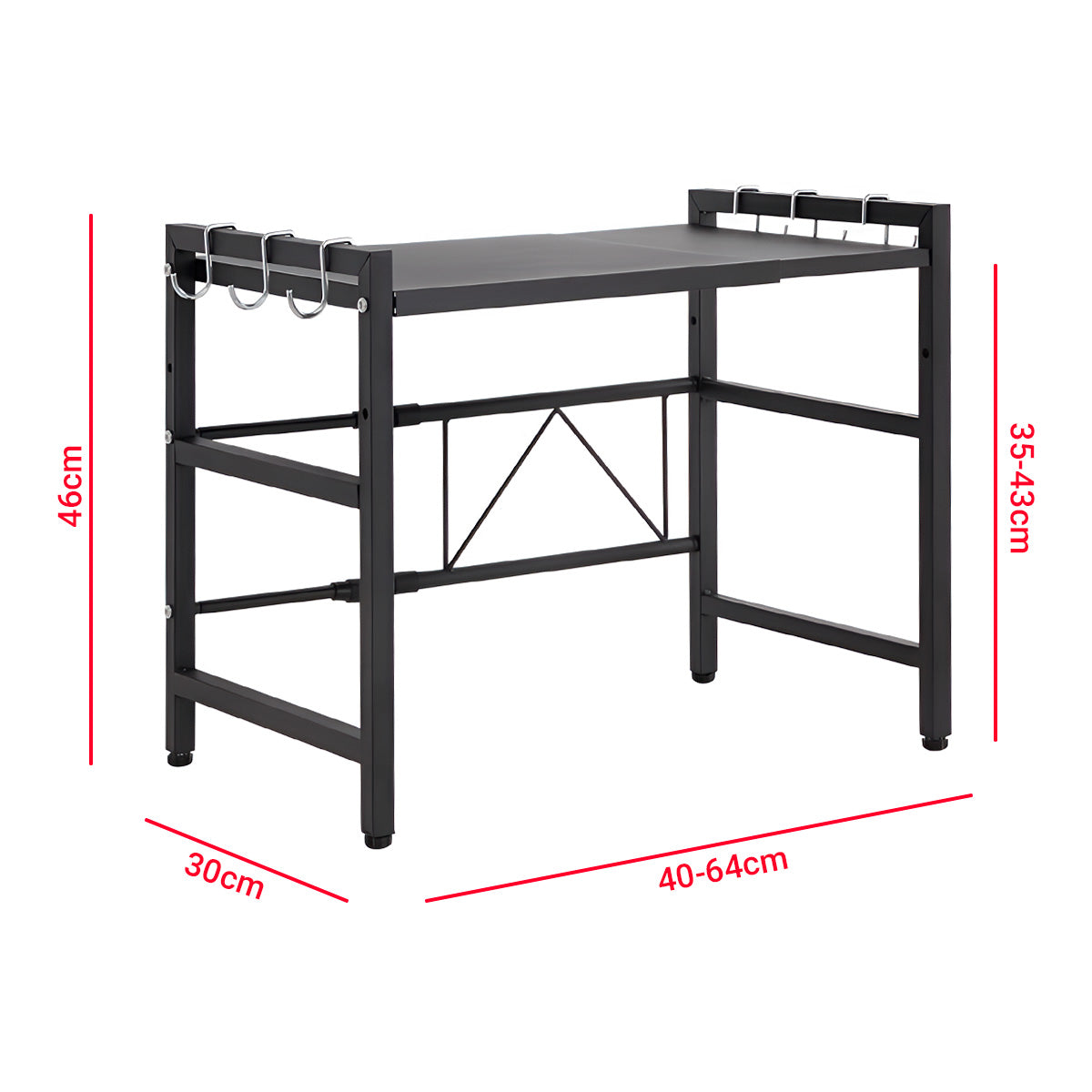 Rack Metálico Multiuso Decoteam Ajustável Para Microondas Rack Metálico Multiuso Decoteam Ajustável Para Microondas